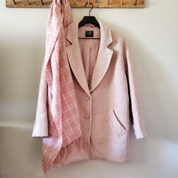 abercrombie pink coat